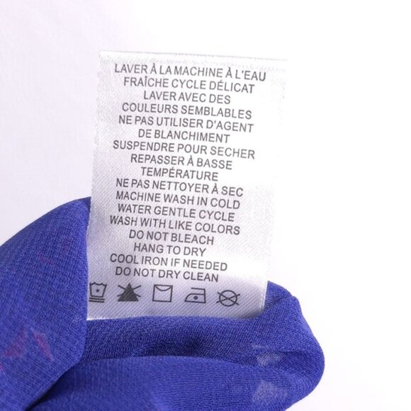 NWOT Maison d'Amélie Skirt Blue Satin Pleated Royal Semi Sheer Silky Twee SMALL - Picture 10 of 10